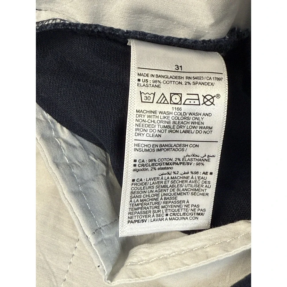 Old Navy Mens Slim Fit Chino Shorts‎ Men's Size 31 Built-In Flex 8